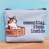 Denim Corgi Charger Pouch