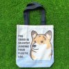 Judging Corgi Tote Bag