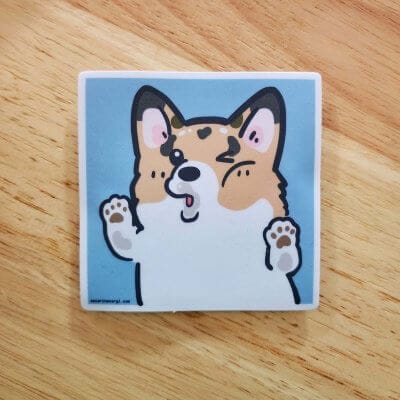 "Squished Face Corgi" - Vinyl Sticker